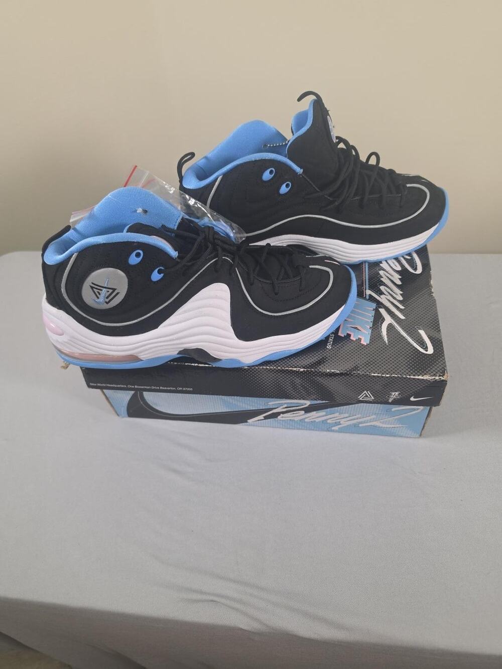 NEW Nike Air Penny 2 Social Status Playground Black Blue Men's 10 DM9132-001